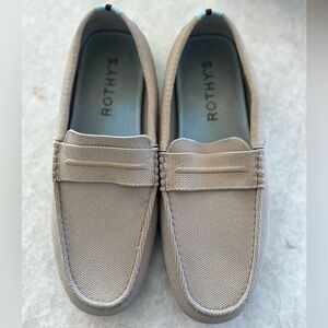 Rothy's Men's Beige Slip-On Loafers